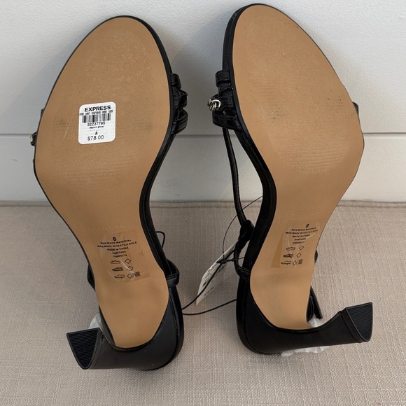 Express Strappy Black Heels - Picture 4 of 4